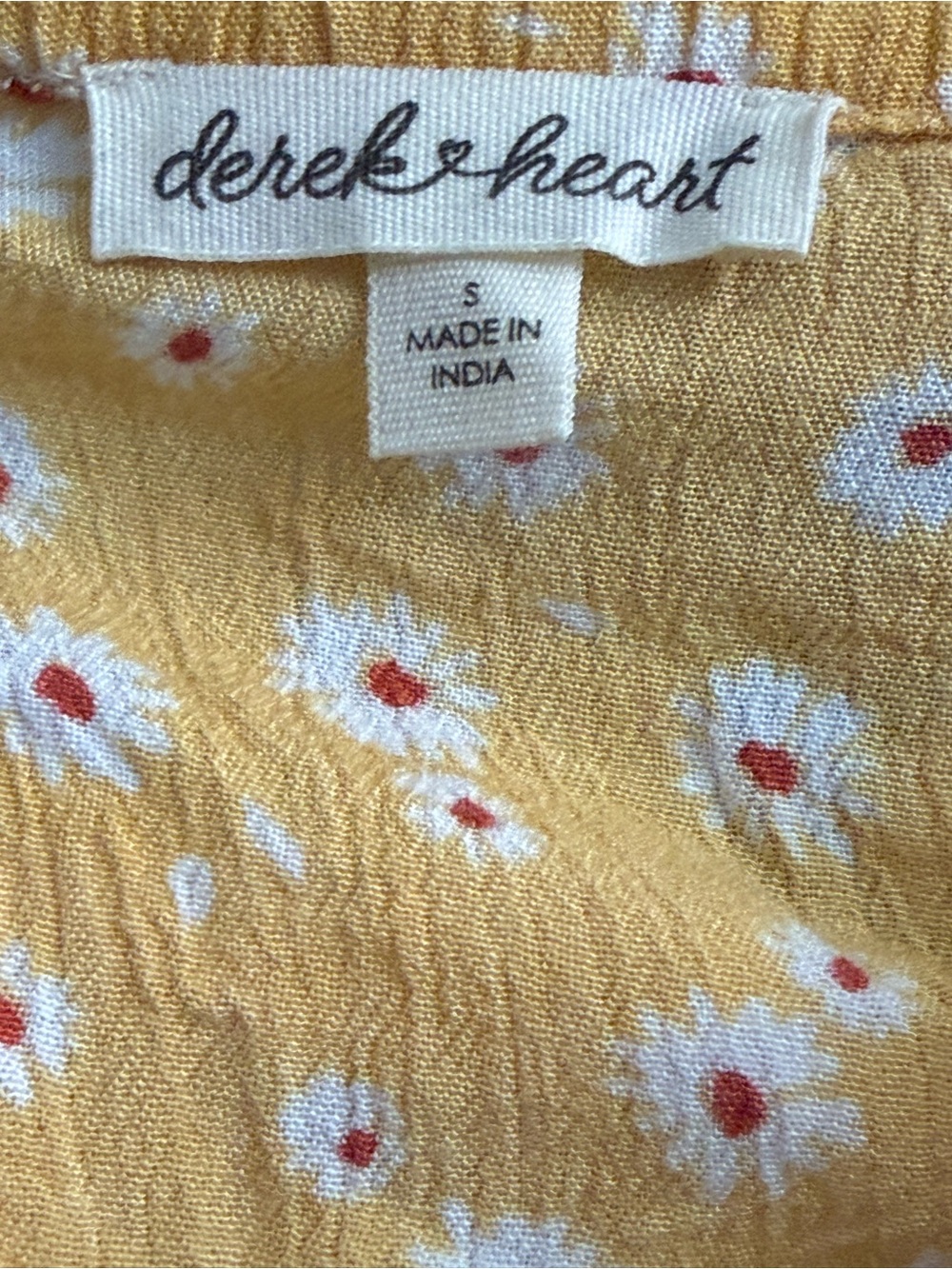Derek heart Rare Y2k floral Daisy Tie-Front Mini Sun Dress size small - Picture 6 of 7